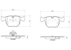 Set placute frana Brembo P 06 118