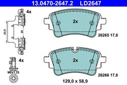 Set placute frana ATE 13.0470-2647.2