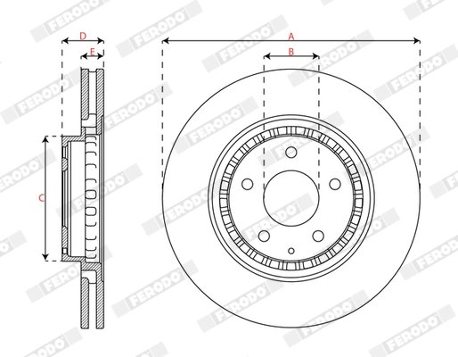 Disc frana Ferodo DDF3070C