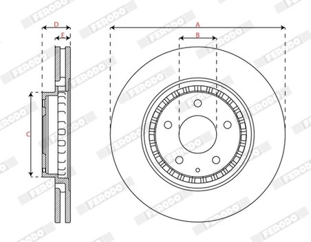 Disc frana Ferodo DDF3070C