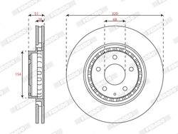 Disc frana Ferodo DDF3070C