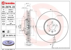 DISC FRANA BREMBO 09.D878.23 - Compatibil cu LAND ROVER