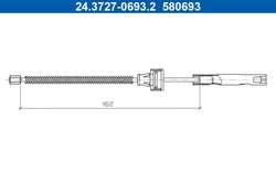 CABLU FRANA DE MANA ATE 24.3727-0693.2 - Compatibil cu FORD