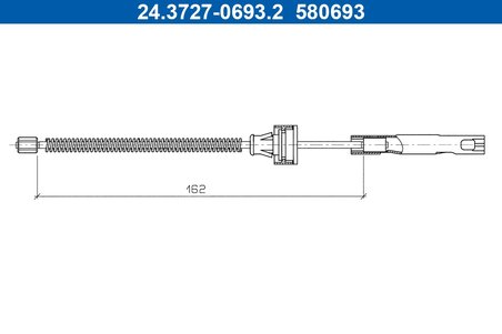 CABLU FRANA DE MANA ATE 24.3727-0693.2 - Compatibil cu FORD