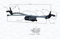 SISTEM STERGATOR PARBRIZ MAGNETI MARELLI 064351758010 - Compatibil cu DACIA
