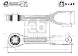 BIELETA STABILIZATOR FEBI BILSTEIN 186431 - Compatibil cu MERCEDES-BENZ