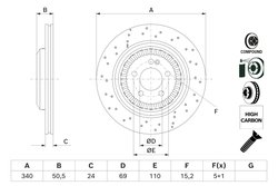 Disc frana BOSCH 0 986 479 H40