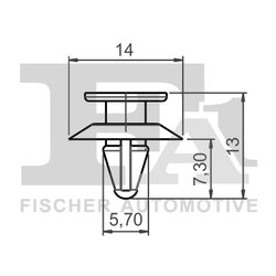 CLIPS, ACOPERIRE DECORATIVA SI PROTECTIE FA1 13-40007.5 - Compatibil cu FORD