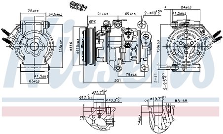 COMPRESOR CLIMATIZARE NISSENS 891007 - Compatibil cu FORD