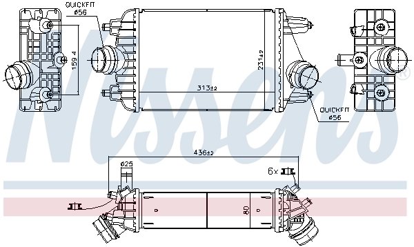 Intercooler Nissens 961303