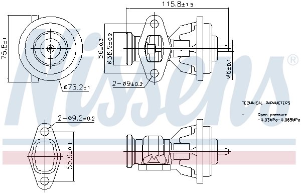Supapa EGR Nissens 98439