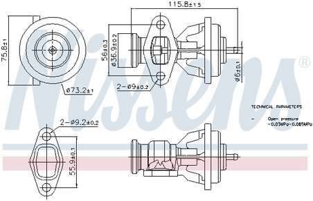 Supapa EGR Nissens 98439