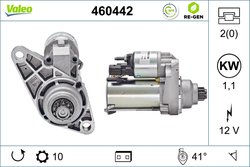 ELECTROMOTOR VALEO 460442 - Compatibil cu AUDI, SEAT, SKODA, VW