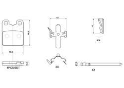 Set placute frana Brembo P 23 201
