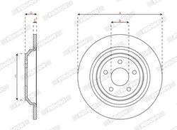 DISC FRANA FERODO DDF2977C - Compatibil cu FORD