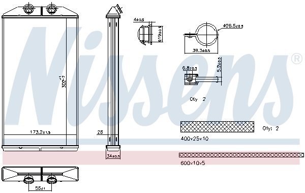 SCHIMBATOR CALDURA INCALZIRE HABITACLU NISSENS 707314 - Compatibil cu IVECO