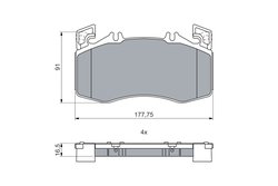 SET PLACUTE FRANA BOSCH 0 986 460 024 - Compatibil cu MERCEDES-BENZ