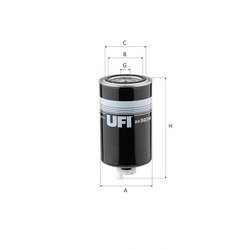 FILTRU COMBUSTIBIL UFI 24.503.00 - Piesa auto compatibila cu mai multe marci