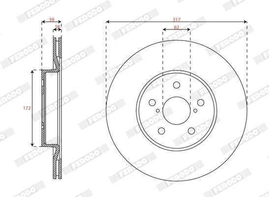 Disc frana Ferodo DDF3100C