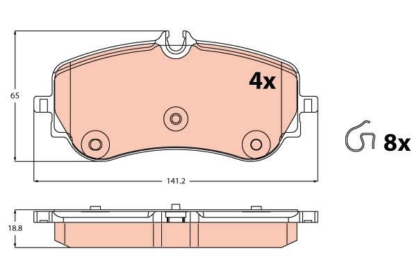 Set placute frana TRW GDB2379