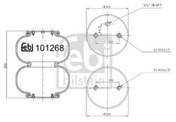 Burduf suspensie pneumatica Febi Bilstein 101268