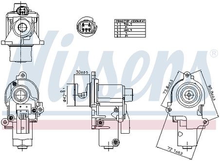 SUPAPA EGR NISSENS 98553 - Compatibil cu AUDI, PORSCHE, VW
