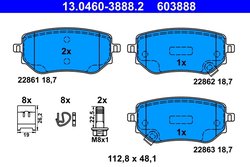 Set placute frana ATE 13.0460-3888.2