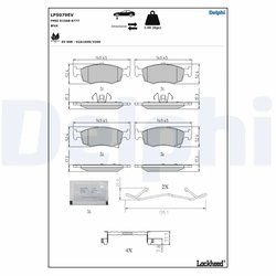 SET PLACUTE FRANA DELPHI LP5079EV - Compatibil cu FIAT