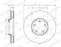 Disc frana Ferodo DDF3057C
