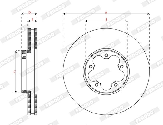 Disc frana Ferodo DDF3057C