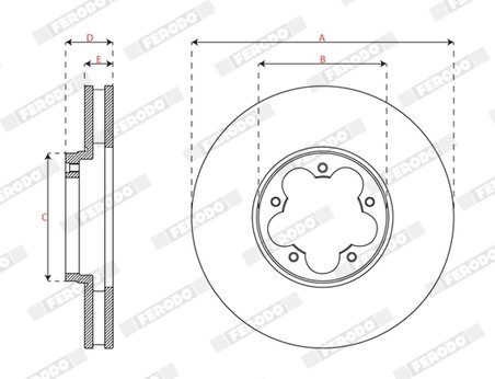 Disc frana Ferodo DDF3057C