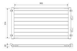 RADIATOR CLIMATIZARE VALEO 822755 - Compatibil cu NISSAN