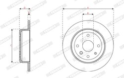DISC FRANA FERODO DDF1944C - Compatibil cu CHEVROLET, DAEWOO