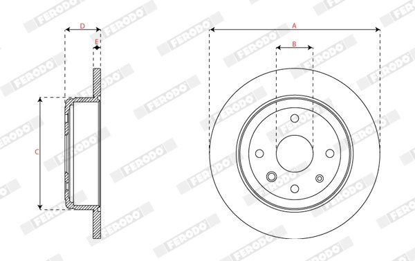 DISC FRANA FERODO DDF1944C - Compatibil cu CHEVROLET, DAEWOO