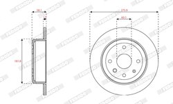 DISC FRANA FERODO DDF1944C - Compatibil cu CHEVROLET, DAEWOO
