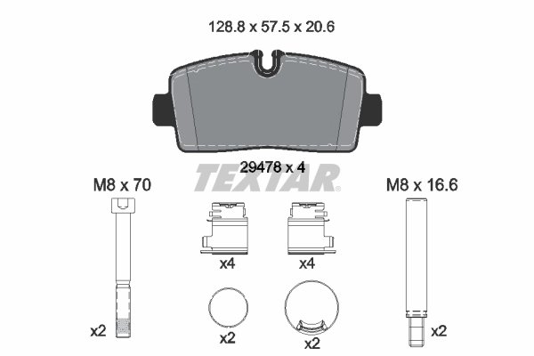 Set placute frana Textar 2947801