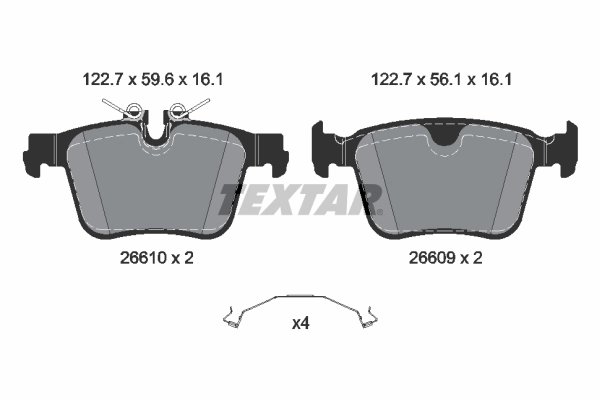 Set placute frana Textar 2661001