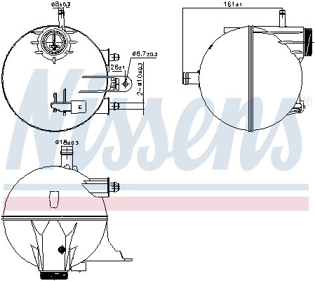 VAS EXPANSIUNE LICHID RACIRE NISSENS 996295 - Compatibil cu MERCEDES-BENZ