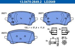 Set placute frana ATE 13.0470-2649.2