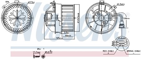Ventilator habitaclu Nissens 87628