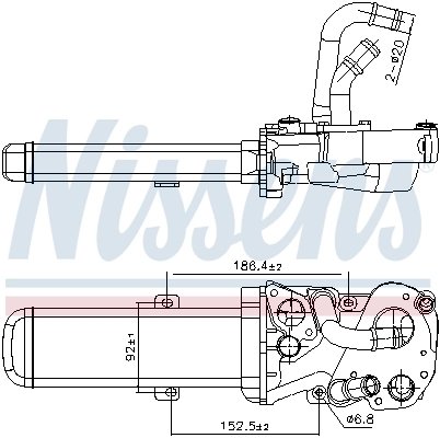 RADIATOR RECIRCULARE GAZE ESAPAMENT NISSENS 989412 - Compatibil cu VW