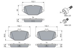 Set placute frana BOSCH 0 986 460 023