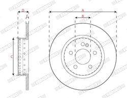 DISC FRANA FERODO DDF2665VC-1 - Compatibil cu MERCEDES-BENZ