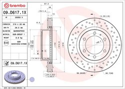 Disc frana Brembo 09.D617.1X
