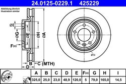 Disc frana ATE 24.0125-0229.1