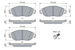 Set placute frana BOSCH 0 986 424 628