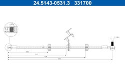 FURTUN FRANA ATE 24.5143-0531.3 - Compatibil cu MERCEDES-BENZ