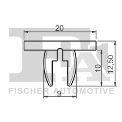 CLIPS, ACOPERIRE DECORATIVA SI PROTECTIE FA1 11-60009.25 - Compatibil cu FORD, FORD USA