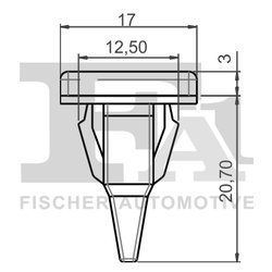 CLIPS, ACOPERIRE DECORATIVA SI PROTECTIE FA1 74-40029.5 - Compatibil cu MITSUBISHI