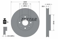 DISC FRANA TEXTAR 92352103 - Compatibil cu BYD